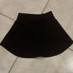 Black Scuba-esque Fit and Flare Girls Skirt